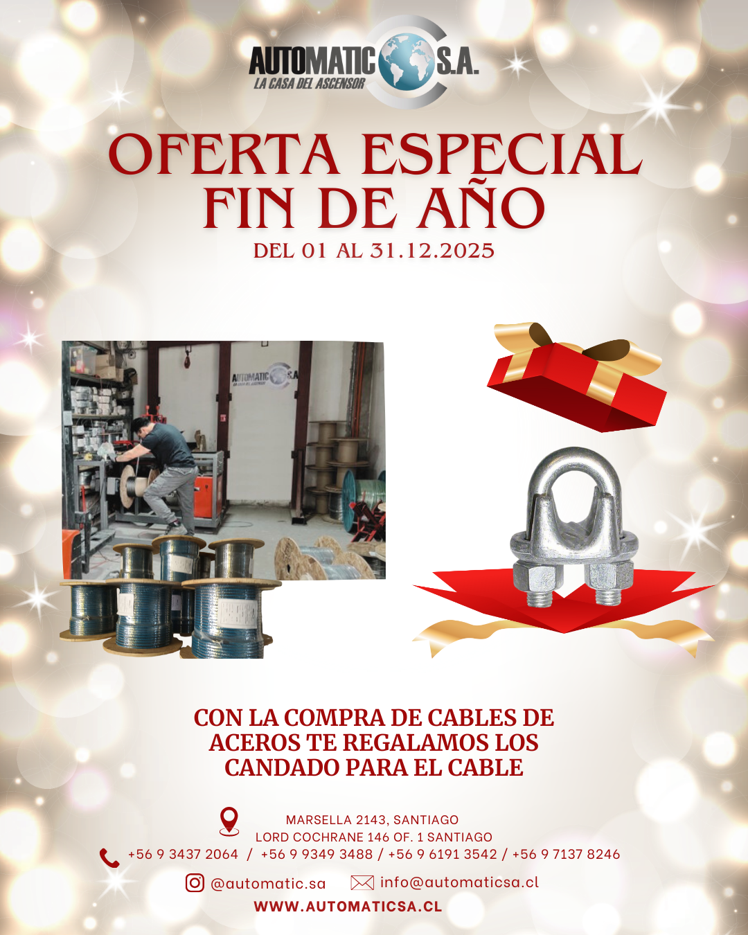 OFERTAS ESPECIAL- Compra de cables de acero te regalamos las prensas o candados