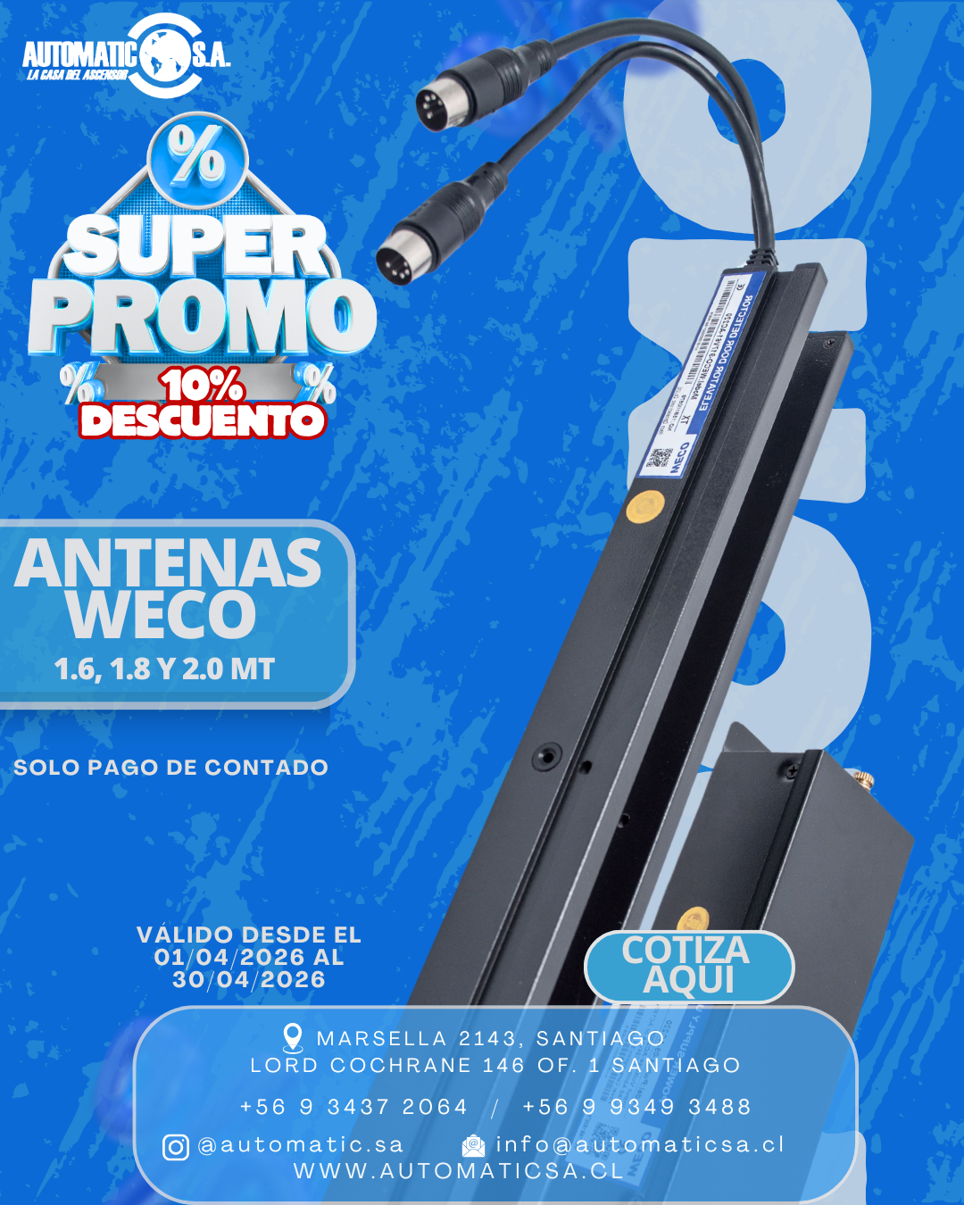ANTENA MALLA DE RAYOS