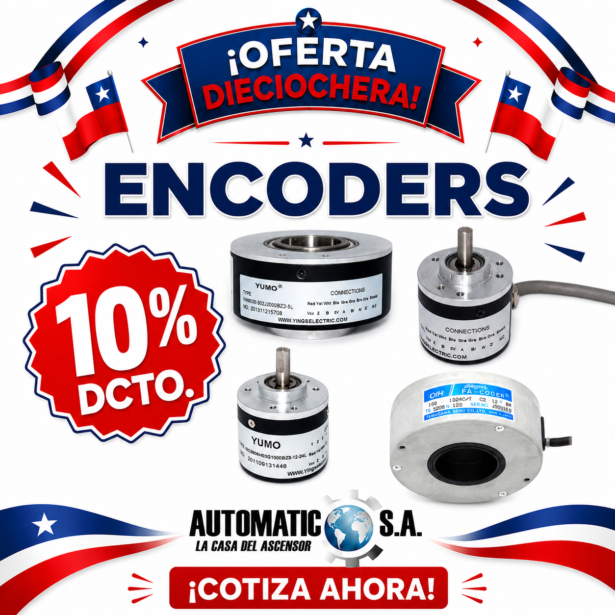 OFERTA SEPTIEMBRE 2026 - ENCODERS - 10% DESCUENTO
